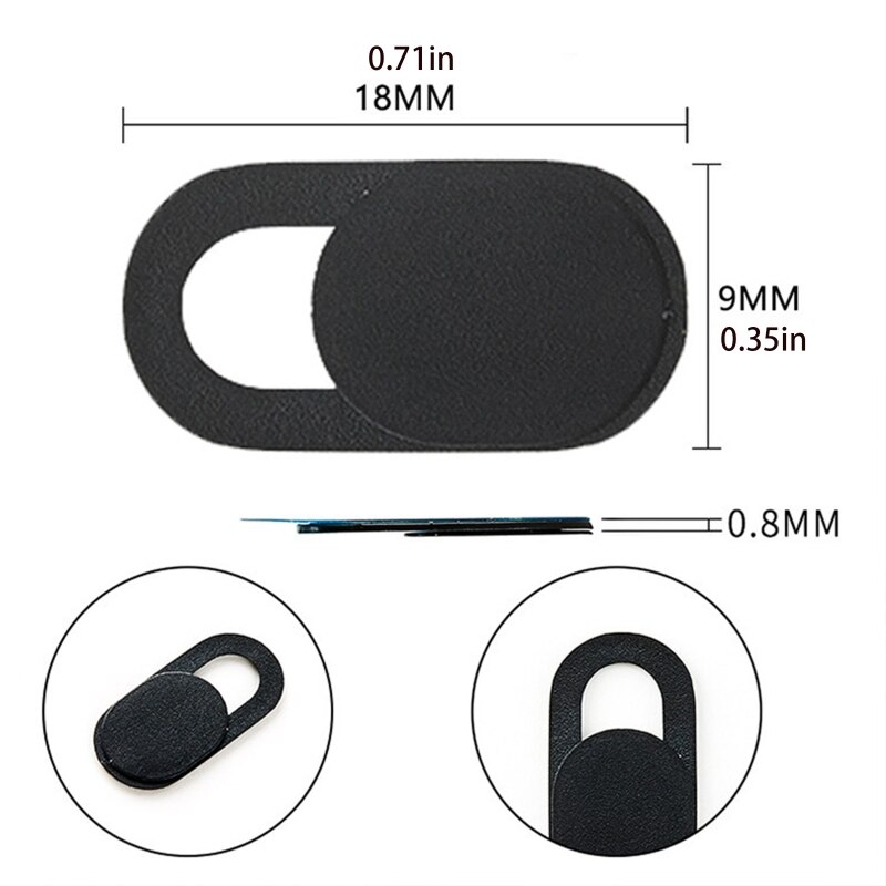 Cubierta de privacidad para Webcam, parche adhesivo protector antihacker, deslizador de protección antiespionaje para PC, portátil, teléfono, tableta, ordenador