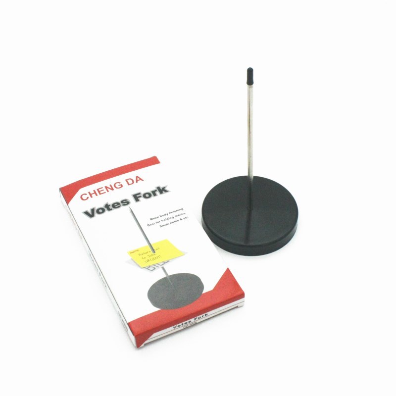 Bill Fork Desk Receipt Holder Restaurant Cafes Receipts Office Check Bill Fork Spindle Straight Rod Paper Holder: black