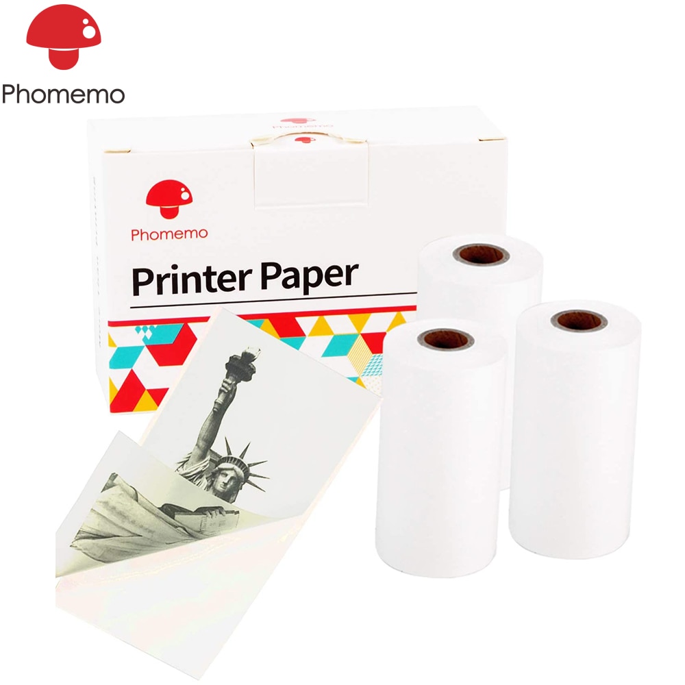 Papier phomémo imprimable, pour imprimante thermique, rouleau auto-adhésif, pour phomémo M02/M02S/M02Pro, étiquettes,
