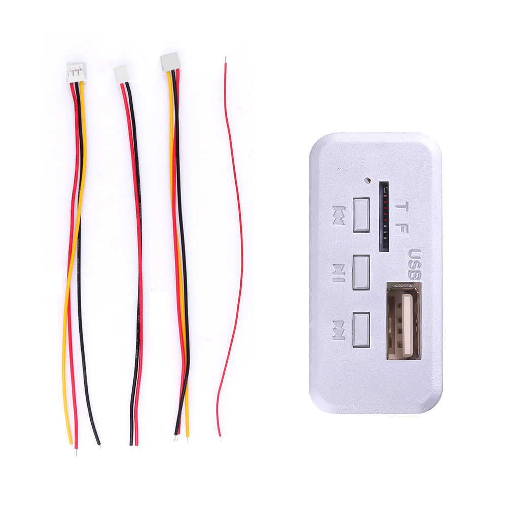 Reproductor de MP3 para coche, módulo de Radio DC 12V, Bluetooth 5,0, módulo de placa decodificadora de Mp3, Radio para coche, módulo FM inalámbrico manos libres, compatible con tarjeta TF: Blanco