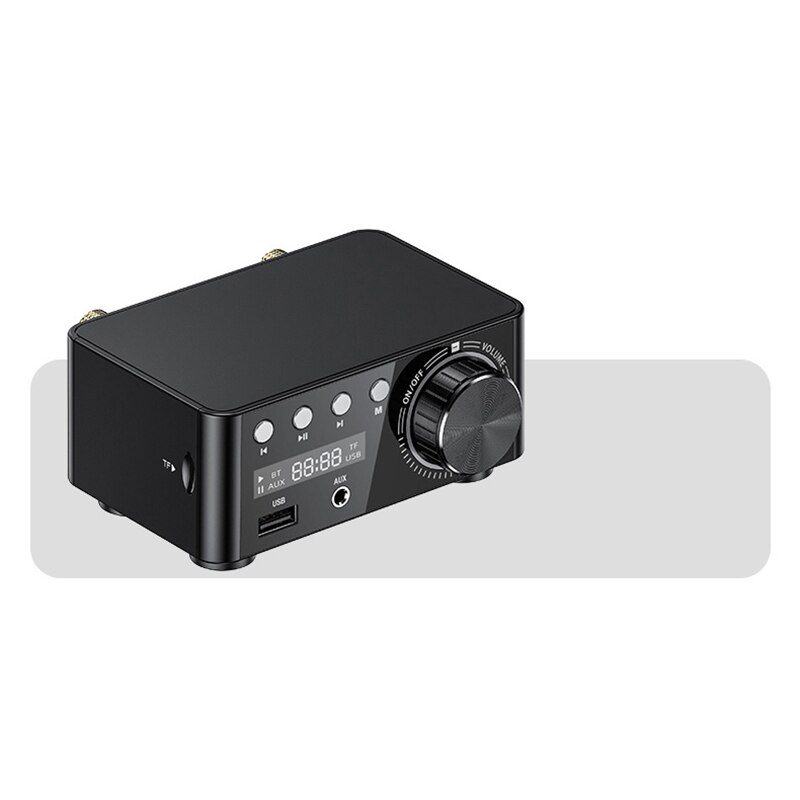 50W X 2 Mini Klasse D Stereo Bluetooth 5.0 Versterker TPA3116 Tf 3.5Mm Usb Input Hifi O Huis amp Voor Mobiele/Computer/Laptop