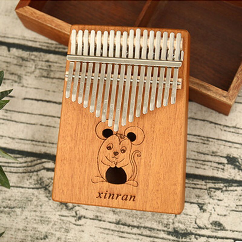 God kalimba musikinstrument bærbar 17 tangenter akacie tommelfinger klaver melodi hammer kalimba mbira keyboard: 2