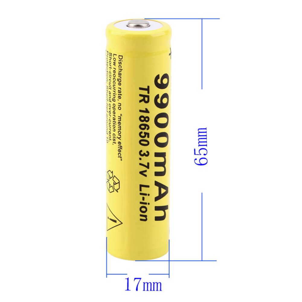 4Pcs 3.7V 18650 Battery 9900mAh Li-ion Rechargeable Battery for LED Flashlight Torch Electronic Gadgets Batteries