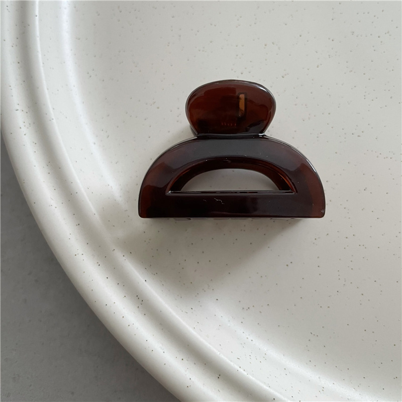 Pinza de pelo acrílica de color con textura de gelatina, flequillo lateral rectangular geométrico de tamaño pequeño, Pinza de agarre pequeña, accesorios para el cabello versión coreana: Azul