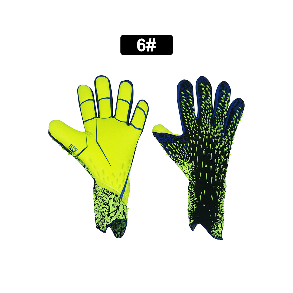 Professionele Voetbal Keeper Voetbal Handschoenen Anti-Slip Dikker Voetbal Keeper Handschoenen Vinger Bescherming Handschoenen Voetbal Equipmen: Licht Groen