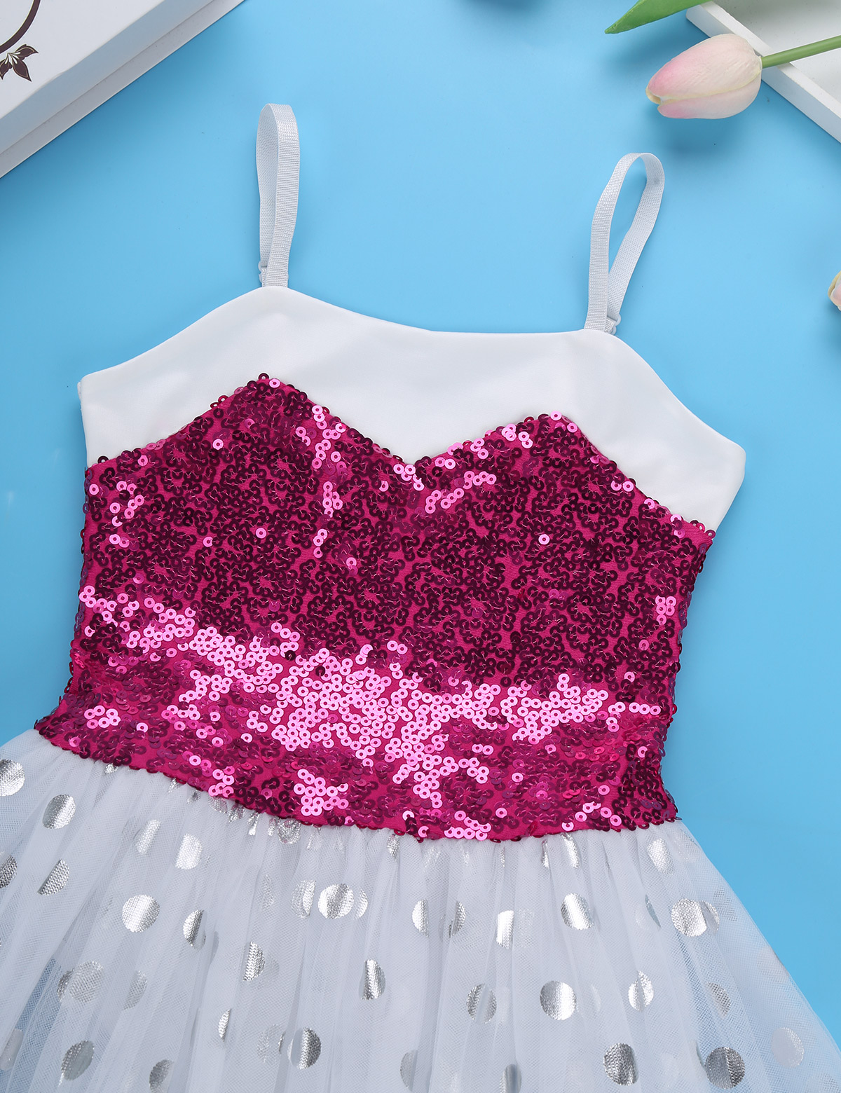 ChicTry lentejuelas niños niñas tul Ballet danza tutú bailarina chicas Ballet danza gimnasia leotardo vestido con tutú de red