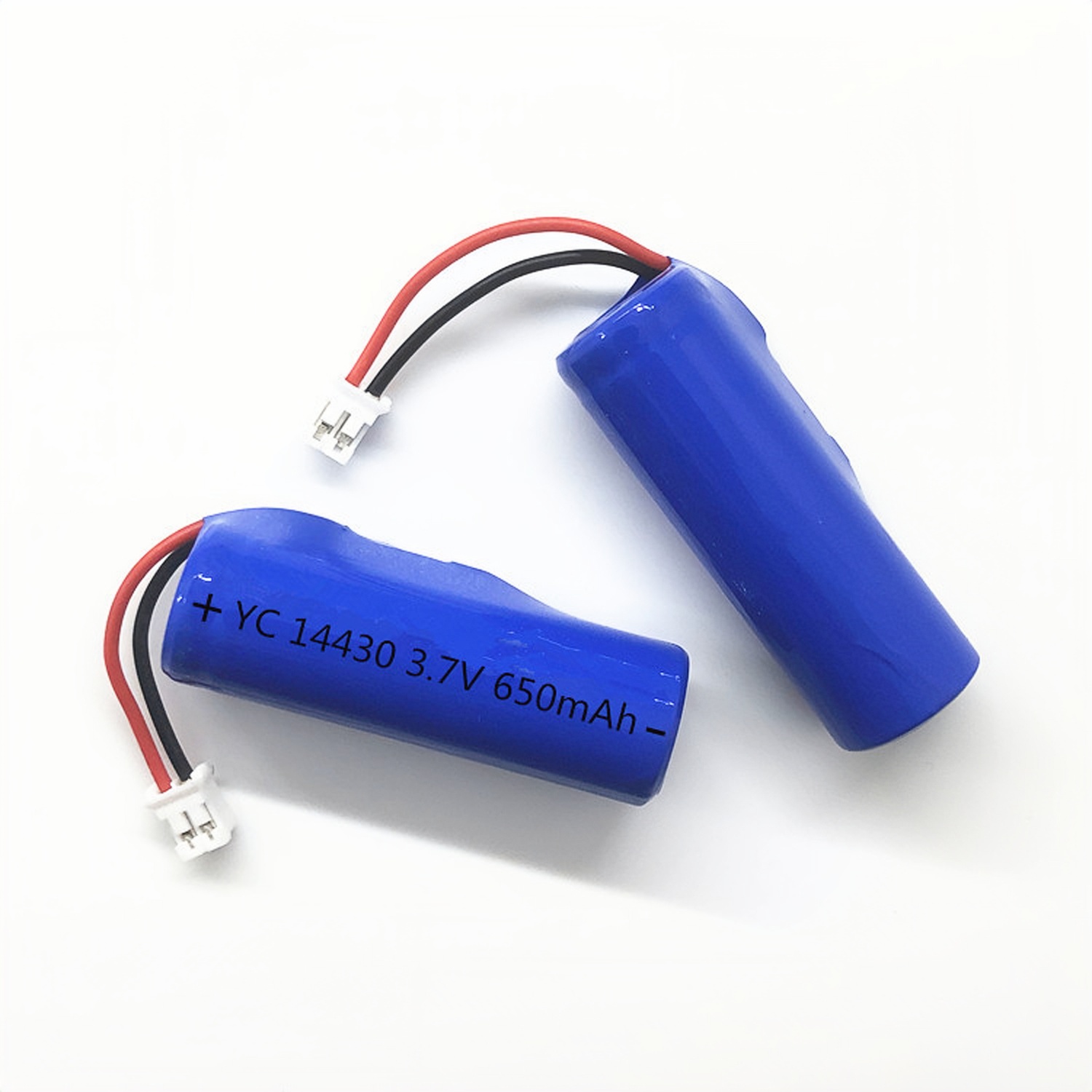 14430 Rechargeable lithium battery with connector 3.7V 650mAh USB Charging cable for Fan Flashlight Radio Headlamp Walkie-talkie
