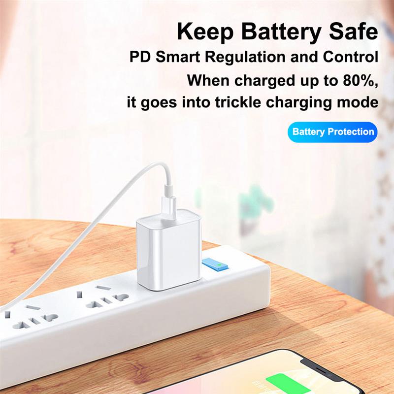PD Fast Charging 18W 9V/2A USB-C Type-C for Lightning Cable Charger Adapter For iPhone 11 12 Pro Max se iPad Mini Pro Air