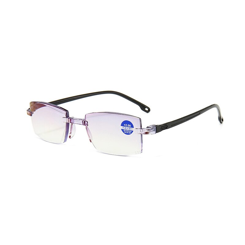 Frameloze Leesbril Anti Blauw Licht Randloze Verziend Brillen Ver Slechtzienden Bril Dioptrie 0 + 1.0 1.5 2.0 2.5 3.0 + 3.5 4.0: 0