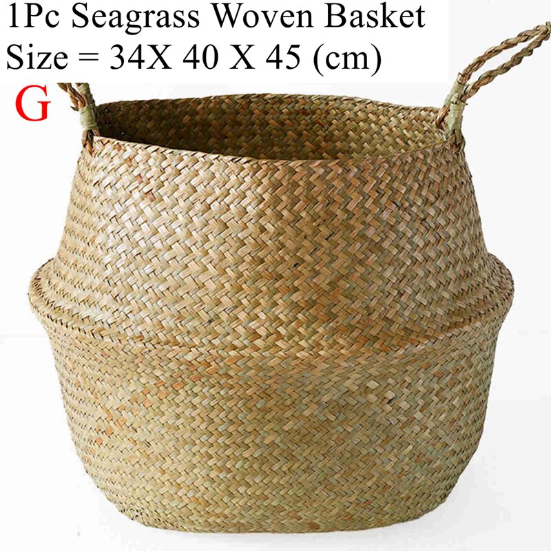 Zerolife-Seaweed Wicker Basket for Dirty Cloth, La... – Grandado