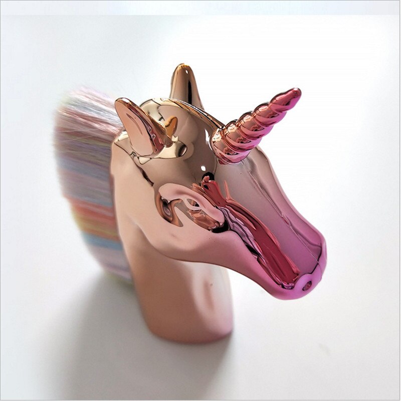 Unicorn Nail Dust Brush Colorful Remove Manicure Dust Brush Accessories