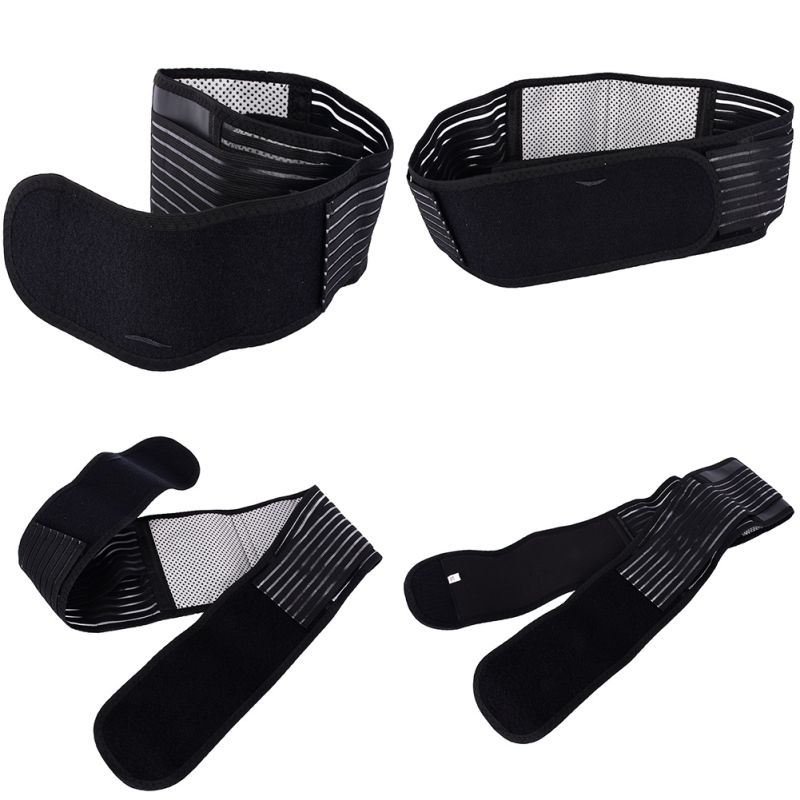 Double Pull Deluxe Magnetic Lumbar Lower Back Support Belt Breathable Band S-XL