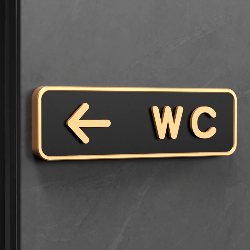 Washroom Signage Toilet Door Sign Bathroom Reminder Sign Acrylic Instruction Guide Sign Toilet Signage Mall Restaurant Hotel: ROSE RED