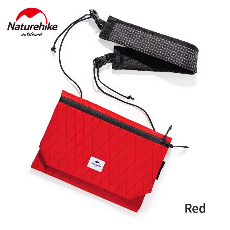 Naturehike Outdoor Waterproof Zipper Messenger Bag XPA Fabric Bag For Woman Wrap Ultralight Certificates Pocket: Red