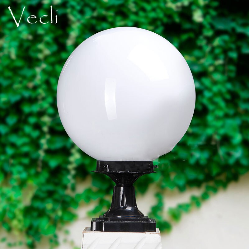 Ball shape outdoor pillar lamp waterproof gazebo porch gateway E27 chapiter light decoration column lighting