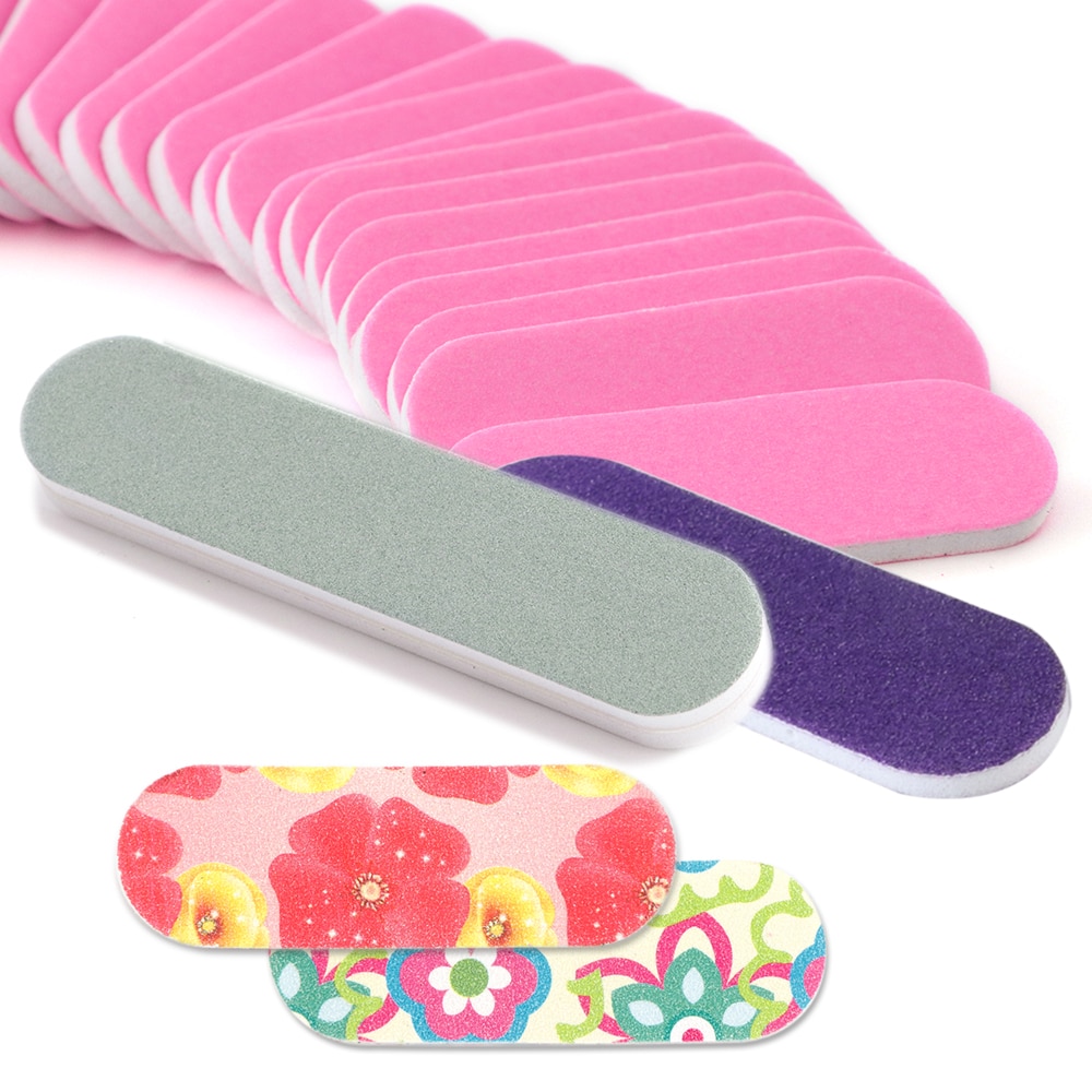 20 pçs lixa buffer bloco de unhas gel unha polonês dupla-lado pedicure suave buffer profissional diy manicure ferramentas bea22