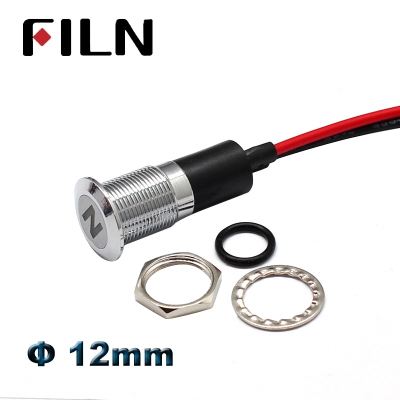 12mm dashboard warning symbol led indicator light pilot lamp 12v 24v led red green blue panel mounted pilot lamp