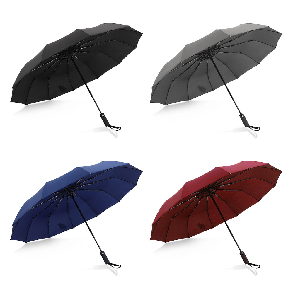 12K Strong Wind Resistant Folding Automatic Umbrella Men Rain Women Parasol Big Umbrellas Business Portable Long Handle Paraguas