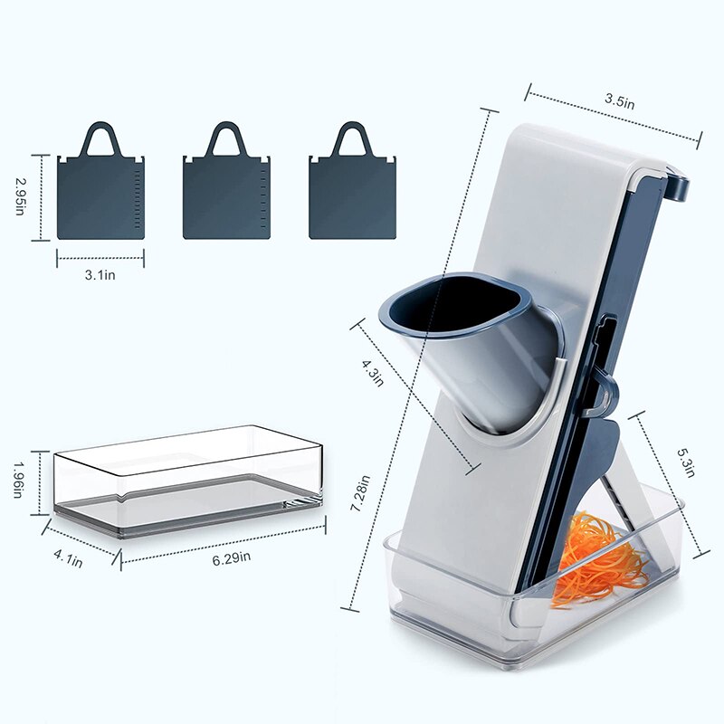 Mandoline Slicer Adjustable Thickness Kitchen Accessories Gadget Vegetable Chopper Manual Cutter Veggie Chopper with Container