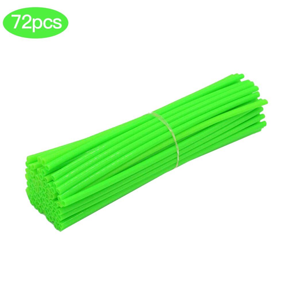 Protector de rueda de motocicleta, 72 piezas, cubiertas de piel para tubo de Motocross, accesorios geniales, 9 colores, 24CM/17CM: 24CM Green 72pcs