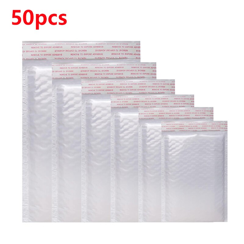 50 PCS/Lot White Foam Envelope Bags Self Seal Mailers Padded Envelopes With Bubble Mailing Bag Packages Bag
