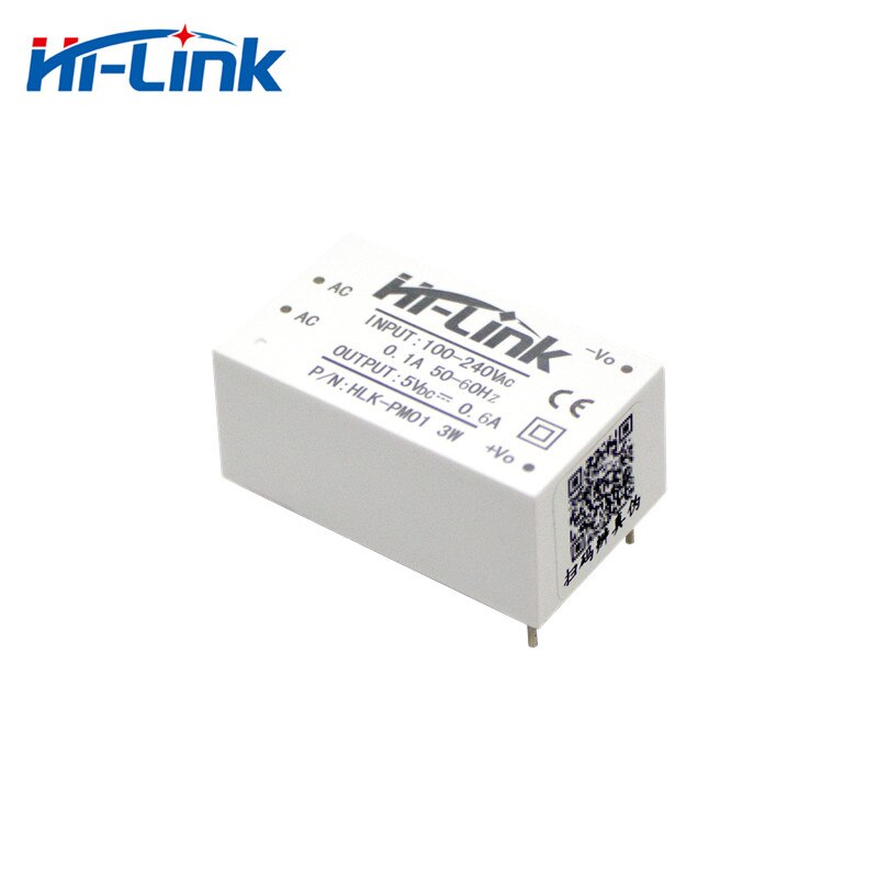 Hi-Linknew white colorHLK-PM01 AC DC 220V to 5V 3W 600mA Step Down Isolated Switching Power Supply Module