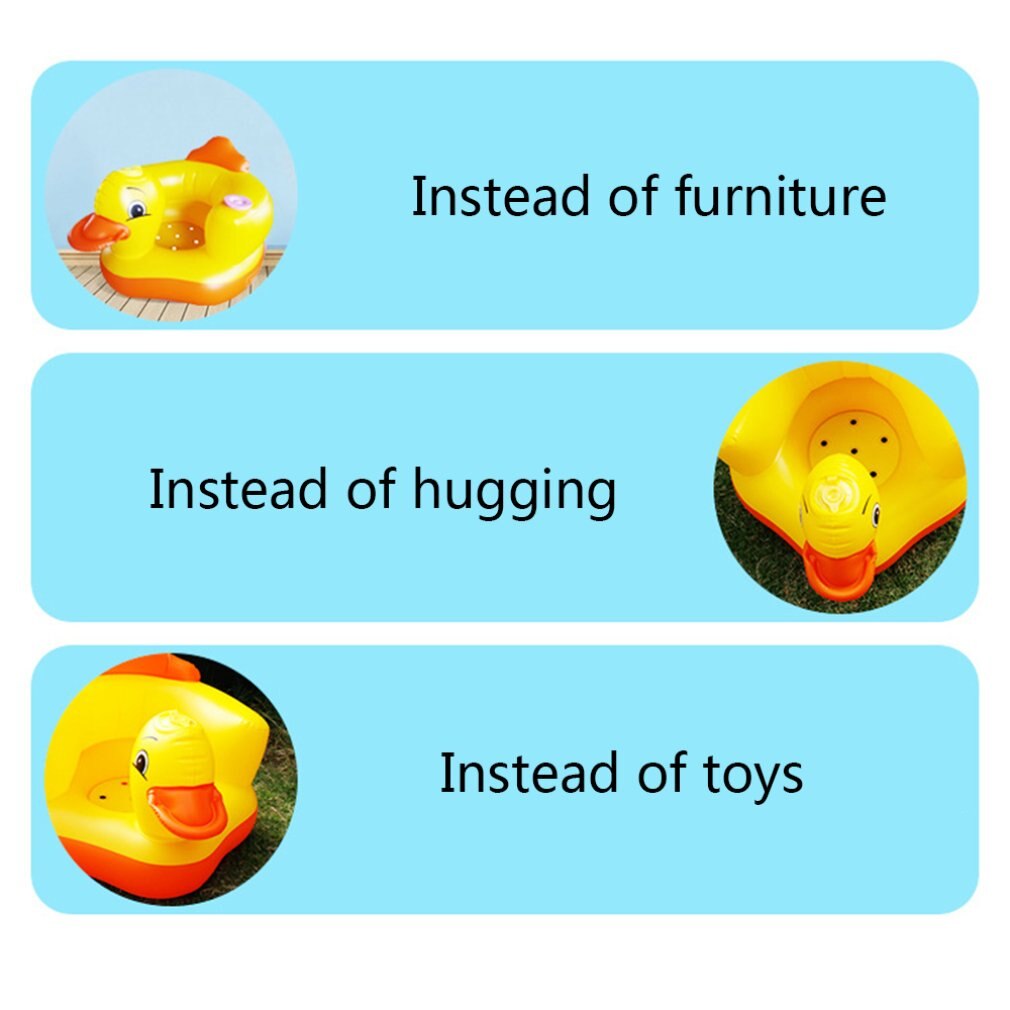 Portable Bath Stool Chirld Learning Desk Baby High Chair Baby Inflatable Animal Sofa Learning Seat Dining Chair