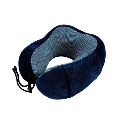 U-shaped Memory Schaum kopf Hals Kissen Weiche Langsam Rebound Raum Reise lagerung Flugzeug Flug kissen Gesundheits Kissen: Navy blue