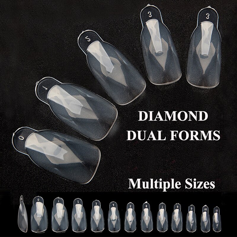 Kit de moldes para puntas de uñas, gel acrílico de construcción rápida, UV, plástico de buena , para extensión de uñas, estilo francés,