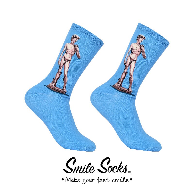 Hommes coton rétro abstrait peinture à l'huile Art chaussettes crier moderne Van Gogh nuit étoilée heureux peinture à l'huile planche à roulettes chaussette: david