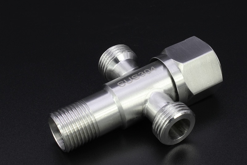 Dubbele Outlet SUS 304 Roestvrij Staal Hoek Kraan Keuken Badkamer Accessoires Boiler Hoek Kleppen