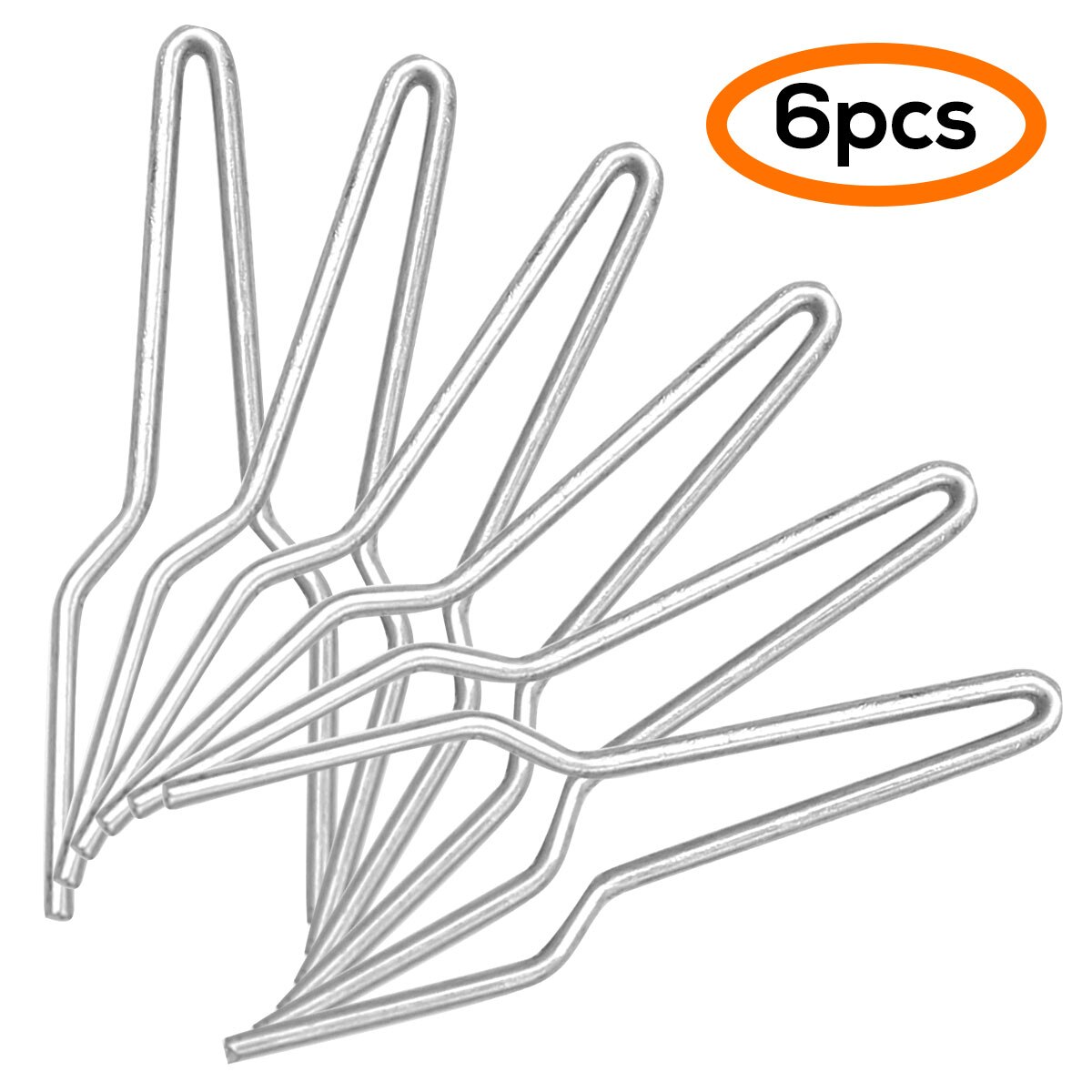 Kit de pontas de solda em liga de níquel cromado, 6 peças, mini, impedância, fio de aquecimento ajustável, queima de madeira, kit de pontas de solda: Silver E