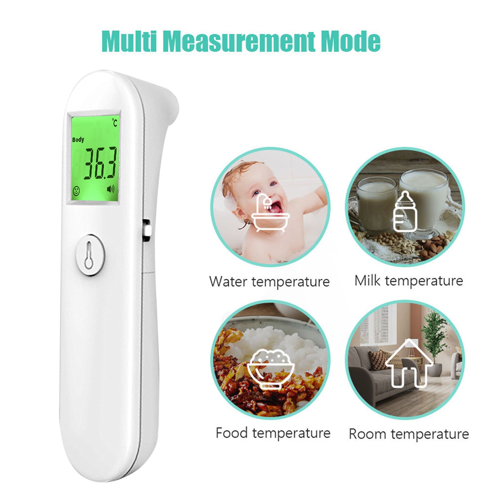Digital Thermometer Forehead Ear Non-Contact Body Termometro Infrared ℃/℉ Adult Body Fever IR Children/Adult Thermometer