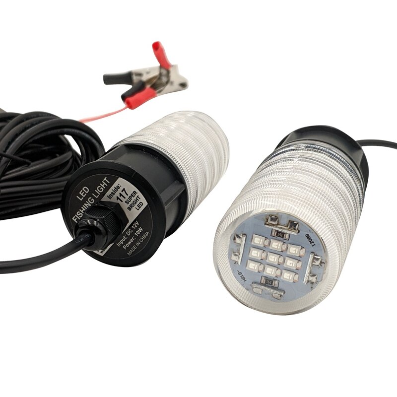 12V Led Green Underwater Submersible Night Fishing Light 10W 117 Led