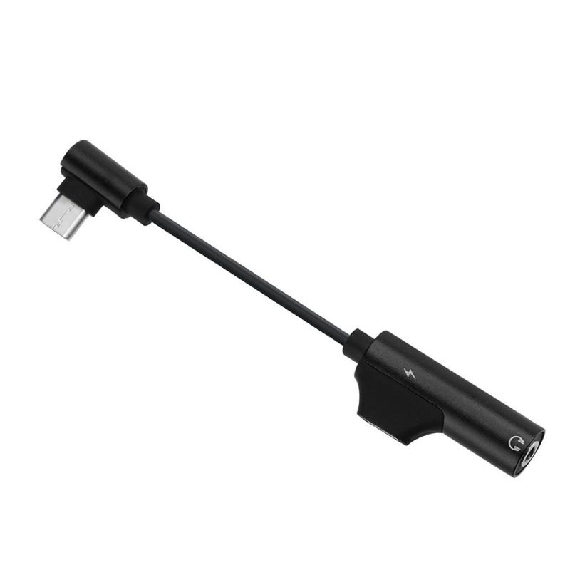 2in1 Typ C zu 3,5mm Kopfhörer AUX Jack Adapter Ladung USB Rollenmaschinenlinie Typc zu 3,5mm Audio- Kabel Konverter Kopfhörer telefon Konverter: 03