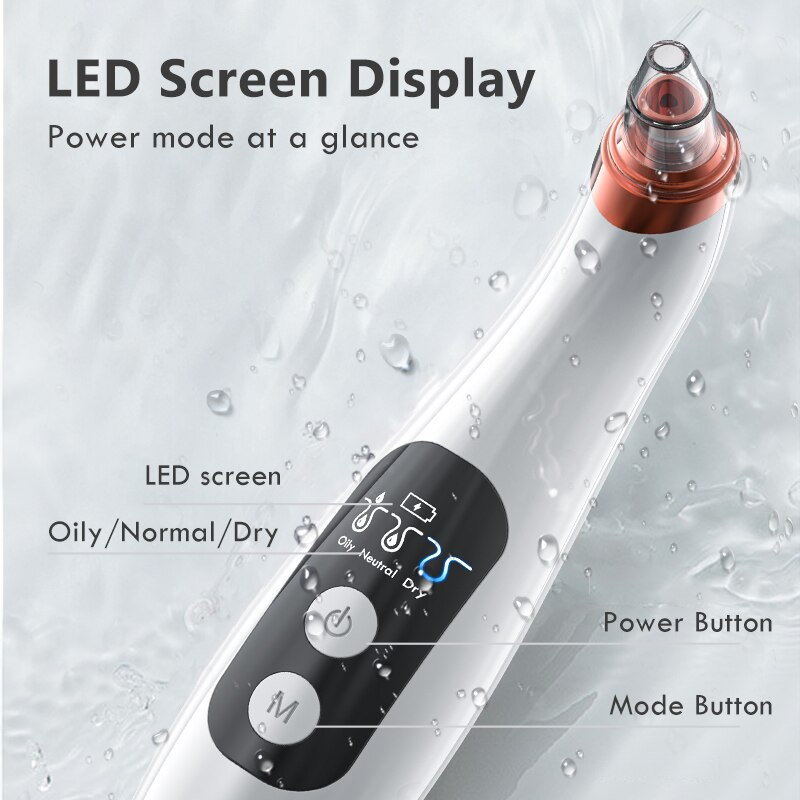 Blackhead Remover Face Deep Nose Cleaner T Zone Pore Acne Pimple Removal Vacuum Suction Facial Diamond Beauty Clean Skin Tool Bl