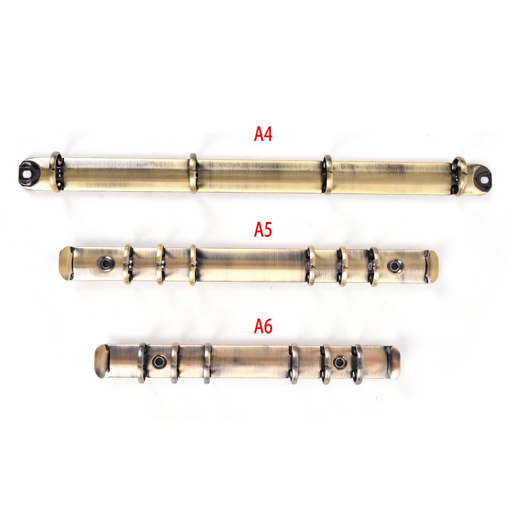 A4 A5 A6 Binder Clip Metal Spiral Binder File Folder Clip Notebooks Clip Loose Leaf Book Binder Rings Album Scrapbook Clips: Bronze / A5