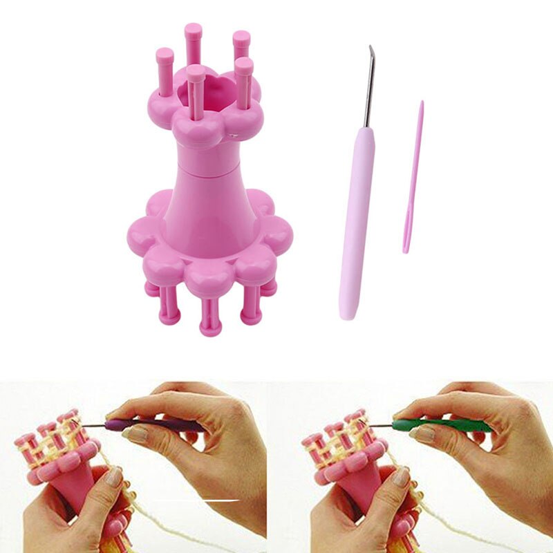 Mini Topping Knitter Knitting Spool Loom Needle Hook Scarves Straps Making Craft DIY