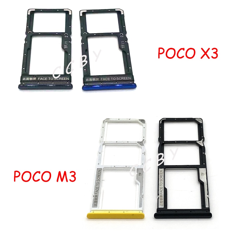 Voor Xiaomi Mi Poco M3 / X3 Sim Card Tray Slot Holder Vervangende Onderdelen