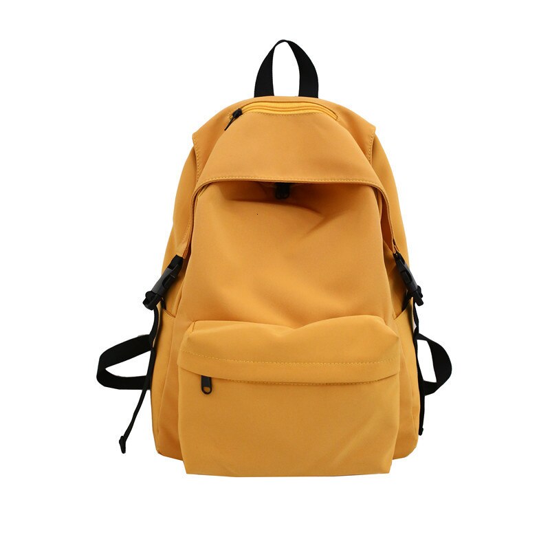 Kobieta solidna tornister dla nastoletnich dziewcząt 2020 Nylon podróży plecak kobiet Mochilas Sac A Dos Ladie plecak na laptopa torba męska paczka: Large yellow