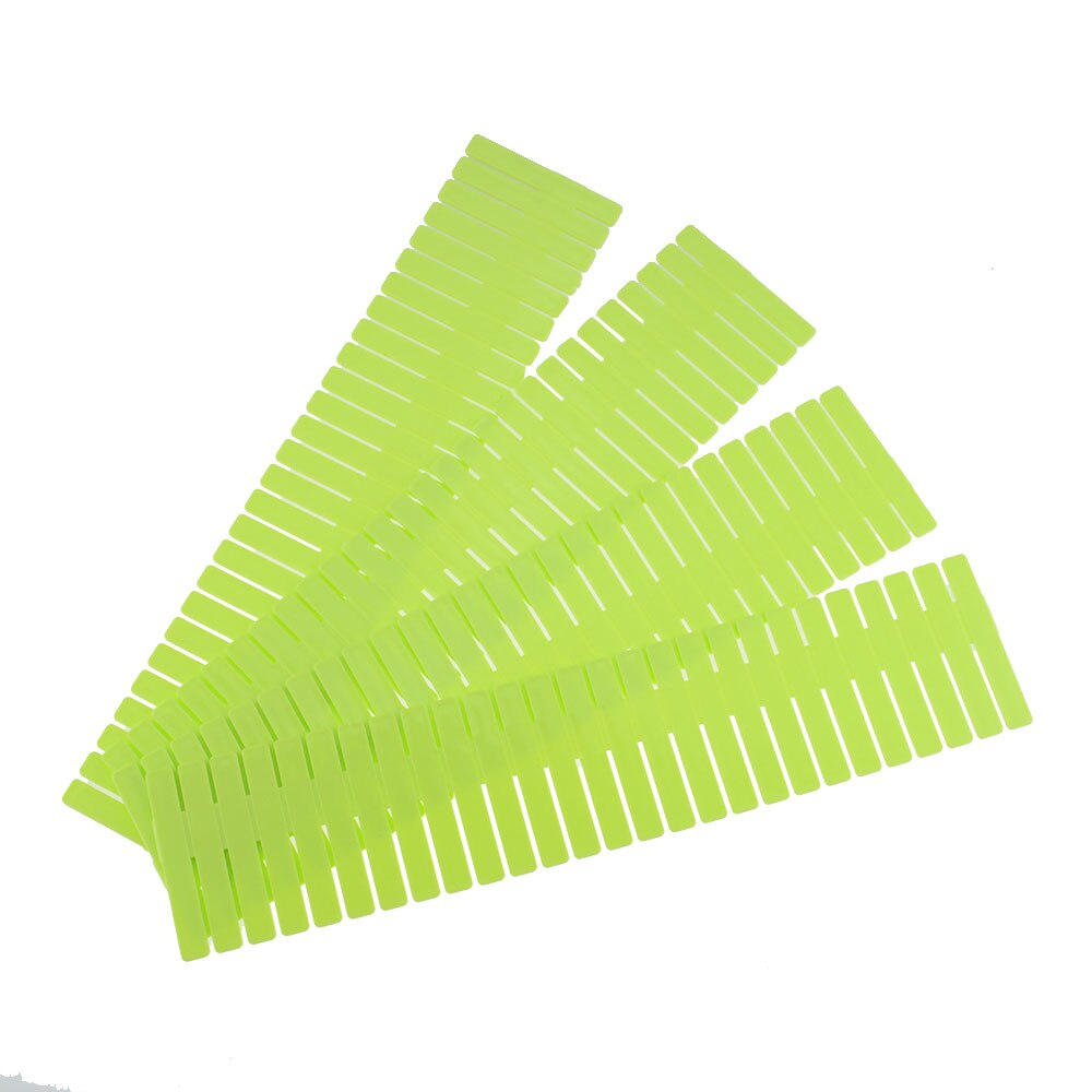 4PCS plastic drawer divider DIY grid divider household storage storage box underwear socks grid sorting grid free combination: green / 32.5X7cm
