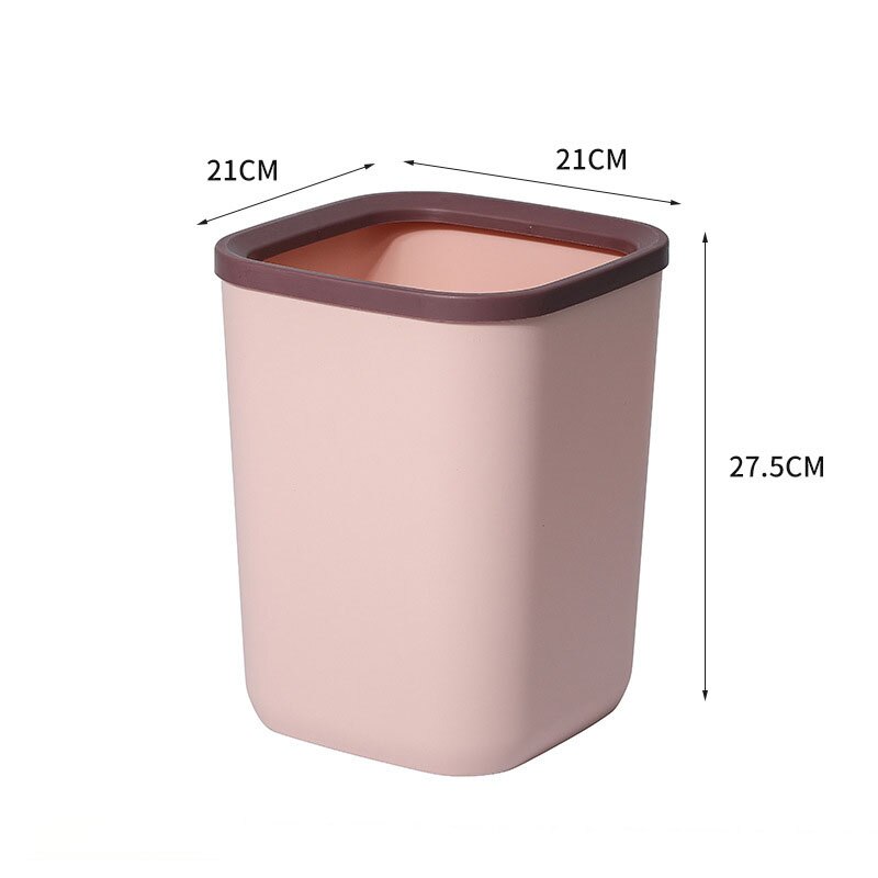 Poubelle en plastique grande cuisine salle de bains bureau, corbeille pour toilettes salon sans couvercle: 6