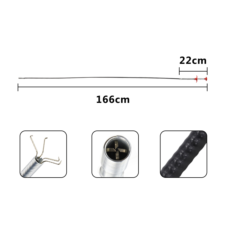 Drain Riool Baggeren Pijp Cleaning Tools Afvoer Slang Voor Aanrecht, Badkamer Bad, wc Lente Pijp Baggeren Tool: Big