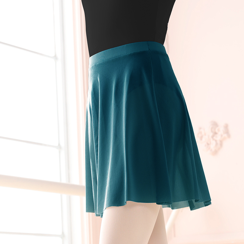 Falda de ballet de malla suave para mujer, faldas de baile negras, ropa de bailarina con cintura elástica, extraíble