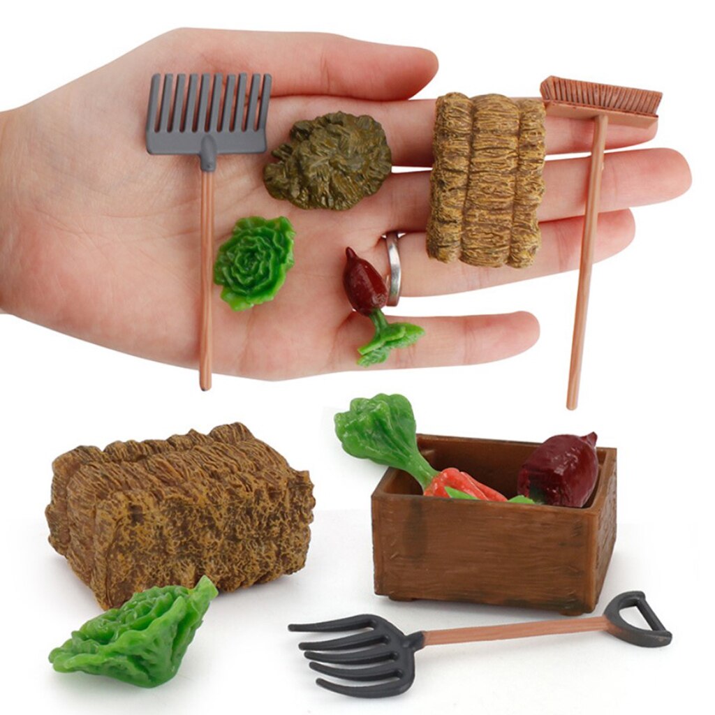 13Pcs Kids Garden Tools Mini Spade Trowel and Lawn Mower with Plastic Handle Gardening Tools for Children Gardenening Tools