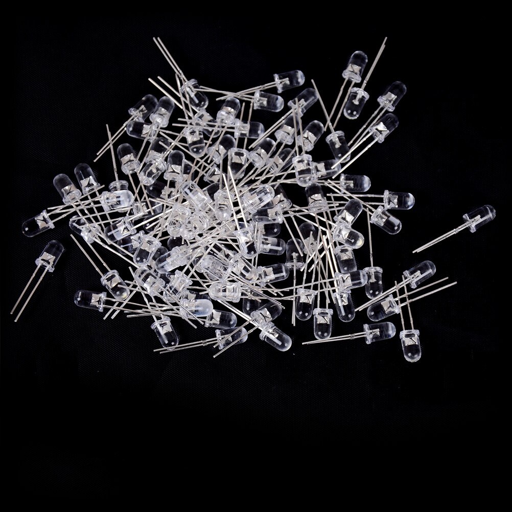 22 PIÈCES 5mm Superbright Blanc LED Ronde 20000 Mcd 3.2-3.4V