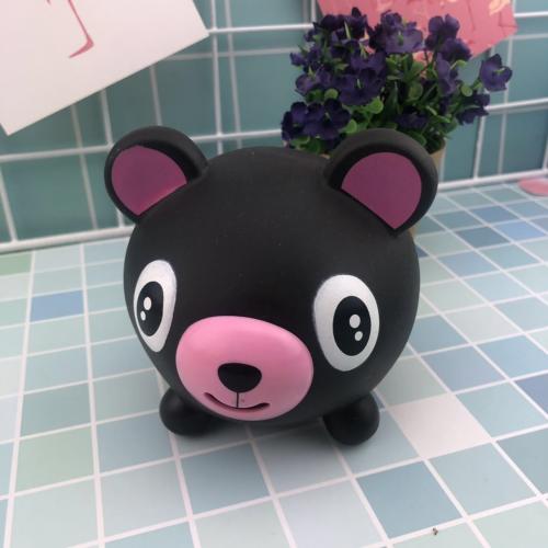 Karikatur Ebene quetschen Zunge Heraus Rebound betonen Linderung freundlicher Spielzeug Puppe: Schwarz