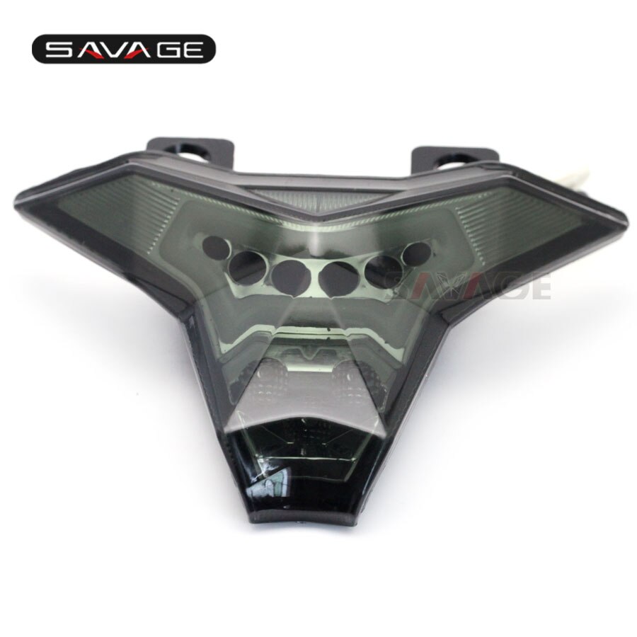 Feu arrière LED pour moto KAWASAKI Z1000, feu de stop clignotant, accessoires pour motos, Z1000, ZX-10R, ZX-10RR, ZX-6R, Z400, NINJA 400: Gris foncé