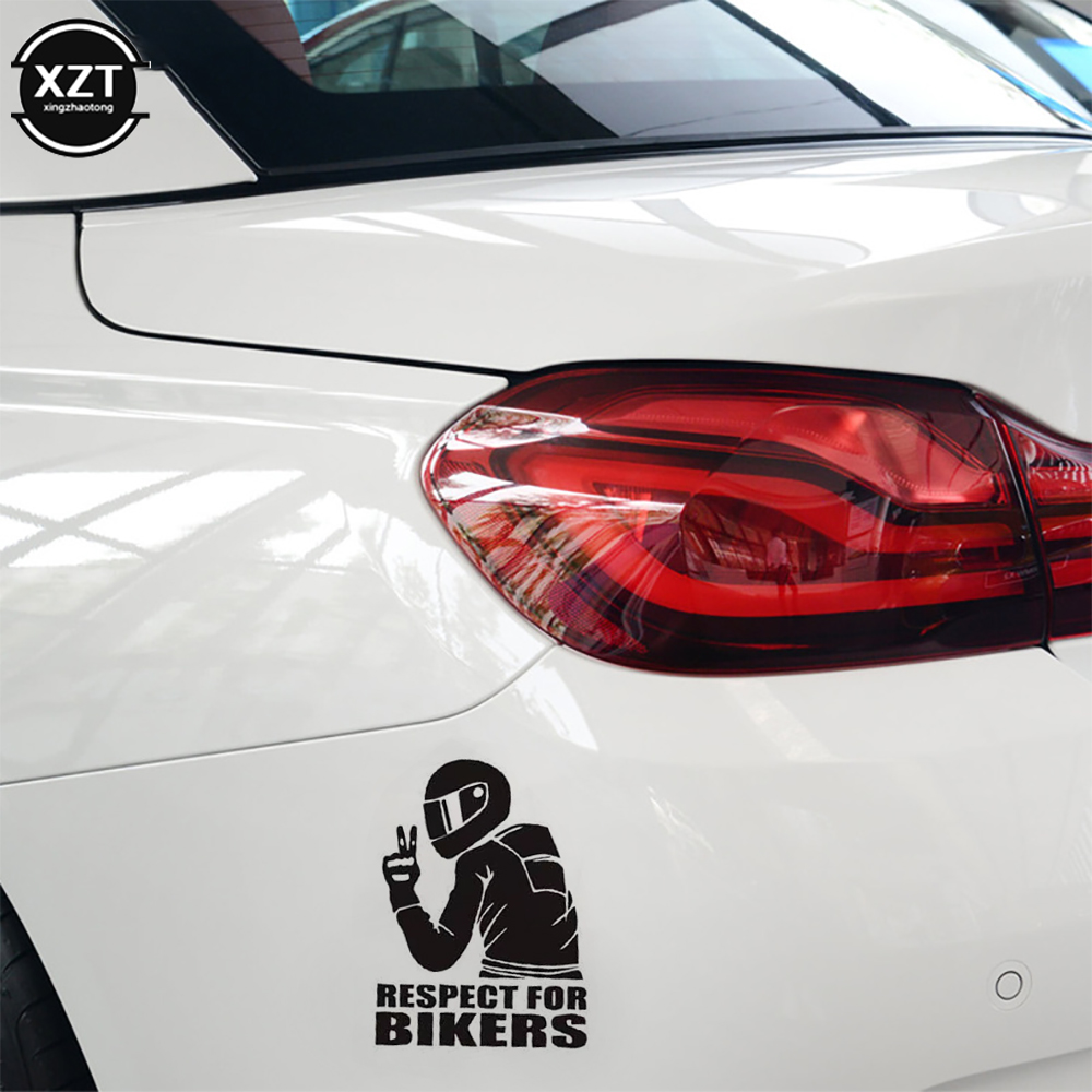 Autocollant de Moto Respect pour les motards et les motards à bord autocollants de voiture réfléchissants Moto Auto décalcomanie drôle JDM vinyle style