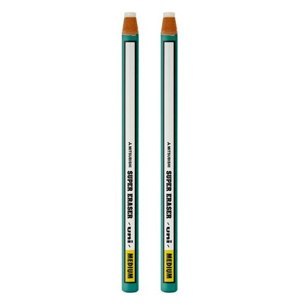 2PCS JAPAN UNI Rubber Eraser High-light Sketch Pencil Shape EK-100 Rubber Roll Paper Leaves No Traces: Default Title